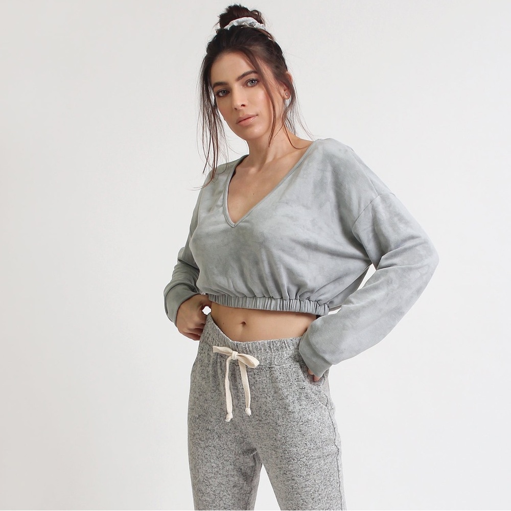 Tie dye cropped sweatshirt